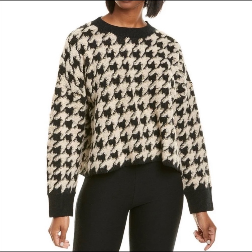 Max Studio Nordstrom houndstooth sweater NWT